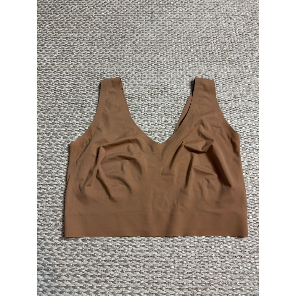 EBY Relief Bralette Tan Nude Seamless Wireless V-Neck Bra Size XL DD